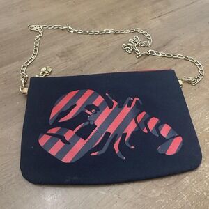 Tommy Hilfiger Crossbody Bag Womens Medium Blue Lobster Canvas Wristlet Purse